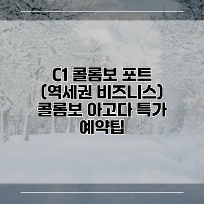 C1 콜롬보 포트 (역세권 비즈니스) 콜롬보 아고다 특가 예약팁