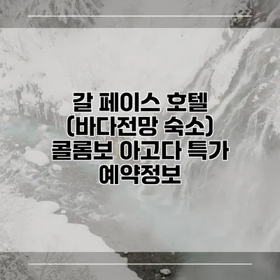 갈 페이스 호텔 (바다전망 숙소) 콜롬보 아고다 특가 예약정보