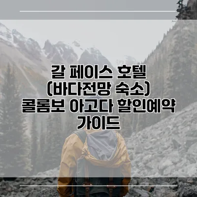 갈 페이스 호텔 (바다전망 숙소) 콜롬보 아고다 할인예약 가이드