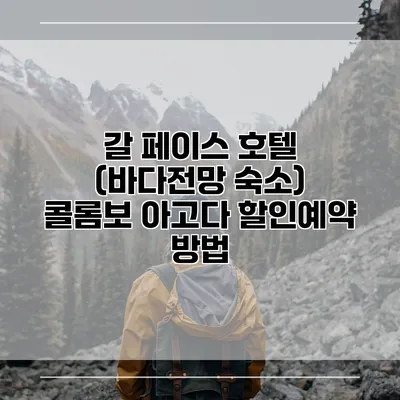 갈 페이스 호텔 (바다전망 숙소) 콜롬보 아고다 할인예약 방법