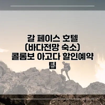 갈 페이스 호텔 (바다전망 숙소) 콜롬보 아고다 할인예약 팁