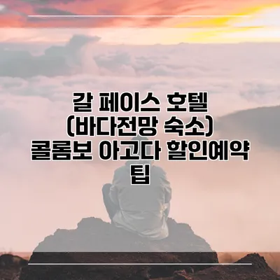 갈 페이스 호텔 (바다전망 숙소) 콜롬보 아고다 할인예약 팁
