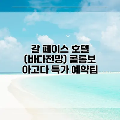 갈 페이스 호텔 (바다전망) 콜롬보 아고다 특가 예약팁