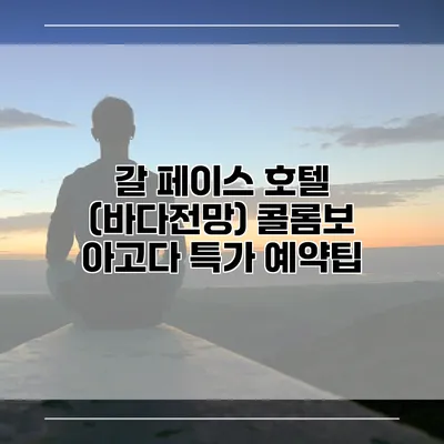 갈 페이스 호텔 (바다전망) 콜롬보 아고다 특가 예약팁