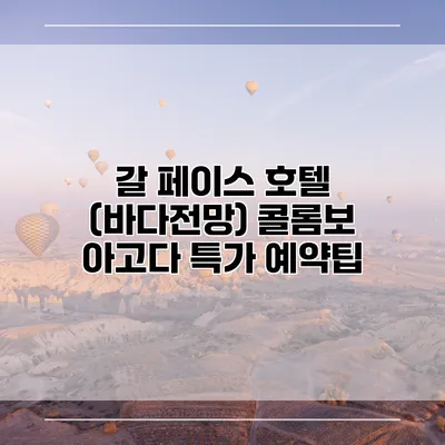 갈 페이스 호텔 (바다전망) 콜롬보 아고다 특가 예약팁