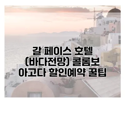 갈 페이스 호텔 (바다전망) 콜롬보 아고다 할인예약 꿀팁
