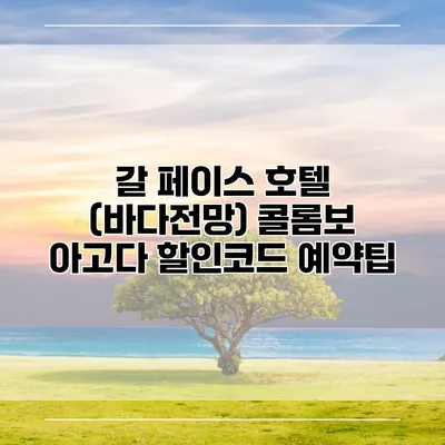 갈 페이스 호텔 (바다전망) 콜롬보 아고다 할인코드 예약팁