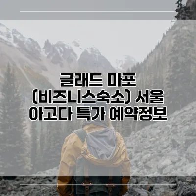 글래드 마포 (비즈니스숙소) 서울 아고다 특가 예약정보