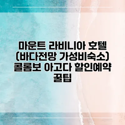 마운트 라비니아 호텔 (바다전망 가성비숙소) 콜롬보 아고다 할인예약 꿀팁
