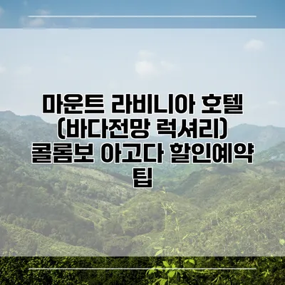마운트 라비니아 호텔 (바다전망 럭셔리) 콜롬보 아고다 할인예약 팁