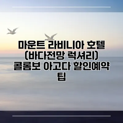 마운트 라비니아 호텔 (바다전망 럭셔리) 콜롬보 아고다 할인예약 팁