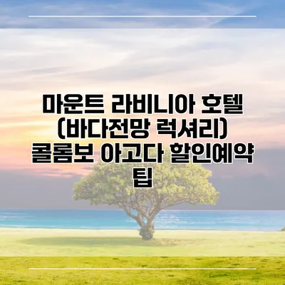 마운트 라비니아 호텔 (바다전망 럭셔리) 콜롬보 아고다 할인예약 팁