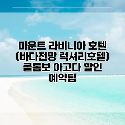 마운트 라비니아 호텔 (바다전망 럭셔리호텔) 콜롬보 아고다 할인 예약팁