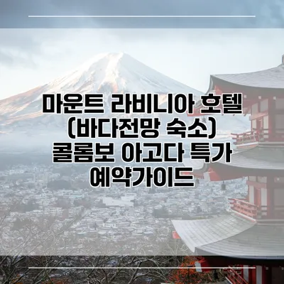 마운트 라비니아 호텔 (바다전망 숙소) 콜롬보 아고다 특가 예약가이드