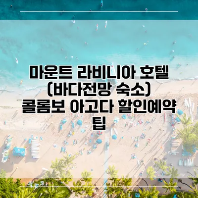 마운트 라비니아 호텔 (바다전망 숙소) 콜롬보 아고다 할인예약 팁