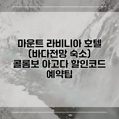 마운트 라비니아 호텔 (바다전망 숙소) 콜롬보 아고다 할인코드 예약팁