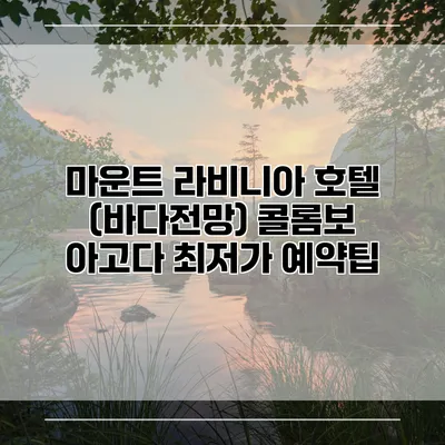 마운트 라비니아 호텔 (바다전망) 콜롬보 아고다 최저가 예약팁