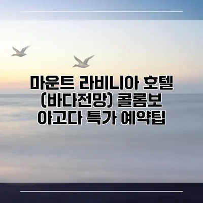마운트 라비니아 호텔 (바다전망) 콜롬보 아고다 특가 예약팁