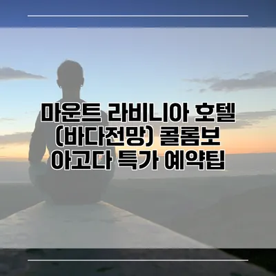 마운트 라비니아 호텔 (바다전망) 콜롬보 아고다 특가 예약팁