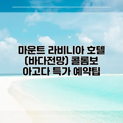 마운트 라비니아 호텔 (바다전망) 콜롬보 아고다 특가 예약팁