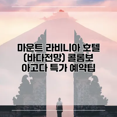 마운트 라비니아 호텔 (바다전망) 콜롬보 아고다 특가 예약팁