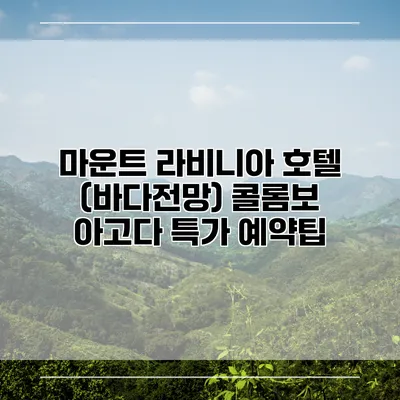 마운트 라비니아 호텔 (바다전망) 콜롬보 아고다 특가 예약팁