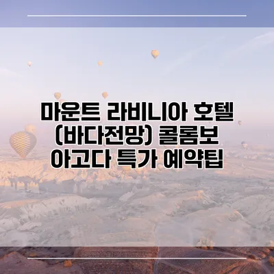 마운트 라비니아 호텔 (바다전망) 콜롬보 아고다 특가 예약팁