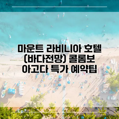 마운트 라비니아 호텔 (바다전망) 콜롬보 아고다 특가 예약팁