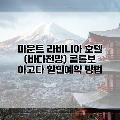 마운트 라비니아 호텔 (바다전망) 콜롬보 아고다 할인예약 방법