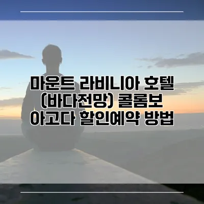 마운트 라비니아 호텔 (바다전망) 콜롬보 아고다 할인예약 방법