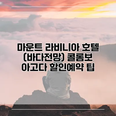마운트 라비니아 호텔 (바다전망) 콜롬보 아고다 할인예약 팁