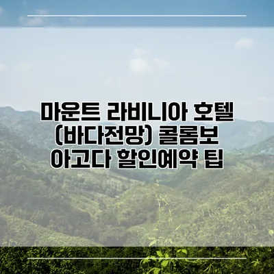 마운트 라비니아 호텔 (바다전망) 콜롬보 아고다 할인예약 팁