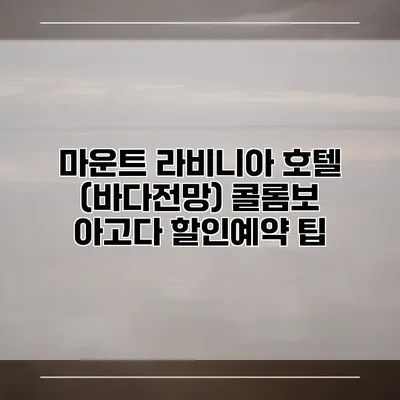 마운트 라비니아 호텔 (바다전망) 콜롬보 아고다 할인예약 팁