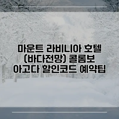 마운트 라비니아 호텔 (바다전망) 콜롬보 아고다 할인코드 예약팁