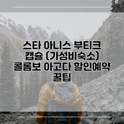 스타 아니스 부티크 캡슐 (가성비숙소) 콜롬보 아고다 할인예약 꿀팁