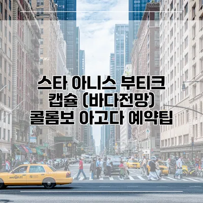 스타 아니스 부티크 캡슐 (바다전망) 콜롬보 아고다 예약팁