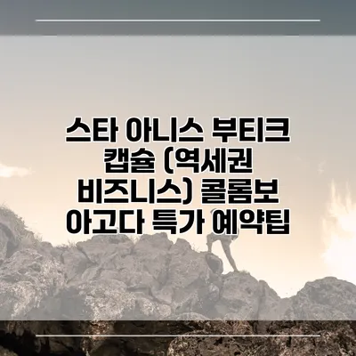 스타 아니스 부티크 캡슐 (역세권 비즈니스) 콜롬보 아고다 특가 예약팁