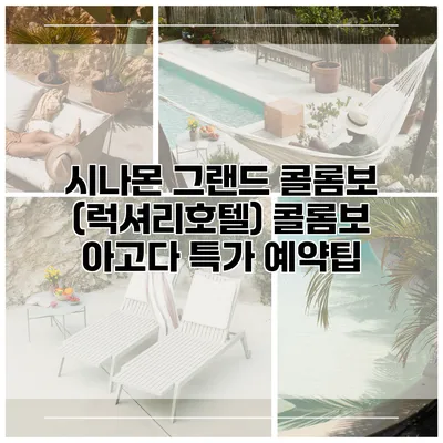 시나몬 그랜드 콜롬보 (럭셔리호텔) 콜롬보 아고다 특가 예약팁