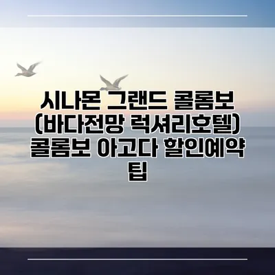 시나몬 그랜드 콜롬보 (바다전망 럭셔리호텔) 콜롬보 아고다 할인예약 팁