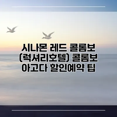 시나몬 레드 콜롬보 (럭셔리호텔) 콜롬보 아고다 할인예약 팁