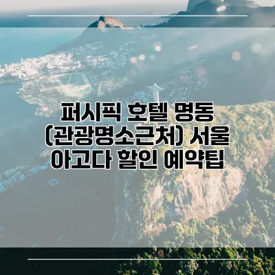 퍼시픽 호텔 명동 (관광명소근처) 서울 아고다 할인 예약팁