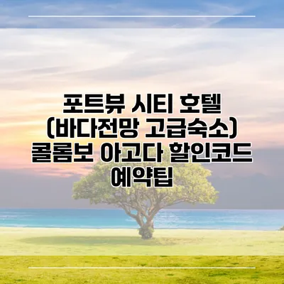 포트뷰 시티 호텔 (바다전망 고급숙소) 콜롬보 아고다 할인코드 예약팁