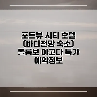 포트뷰 시티 호텔 (바다전망 숙소) 콜롬보 아고다 특가 예약정보