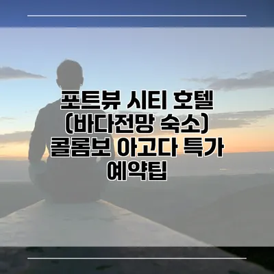 포트뷰 시티 호텔 (바다전망 숙소) 콜롬보 아고다 특가 예약팁