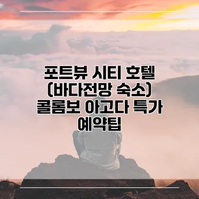 포트뷰 시티 호텔 (바다전망 숙소) 콜롬보 아고다 특가 예약팁