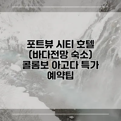포트뷰 시티 호텔 (바다전망 숙소) 콜롬보 아고다 특가 예약팁