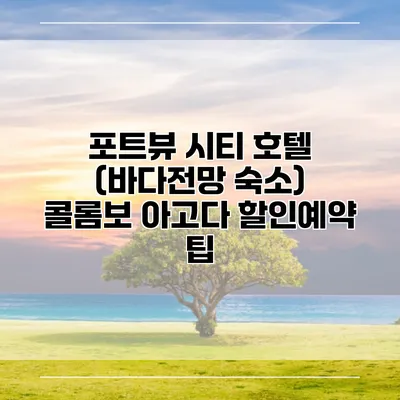 포트뷰 시티 호텔 (바다전망 숙소) 콜롬보 아고다 할인예약 팁
