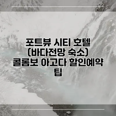 포트뷰 시티 호텔 (바다전망 숙소) 콜롬보 아고다 할인예약 팁