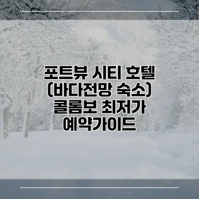 포트뷰 시티 호텔 (바다전망 숙소) 콜롬보 최저가 예약가이드