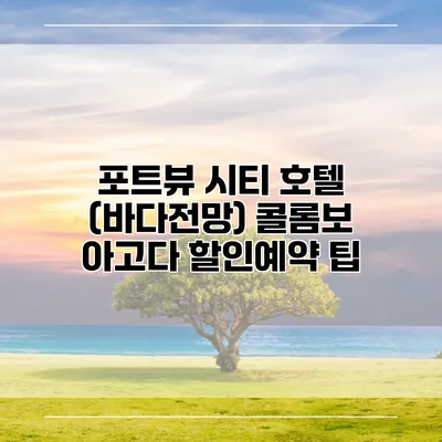 포트뷰 시티 호텔 (바다전망) 콜롬보 아고다 할인예약 팁